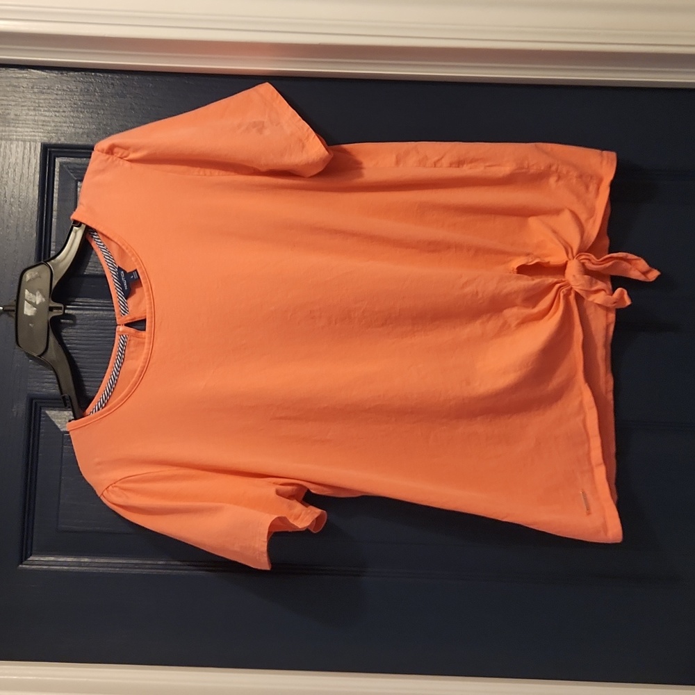 Nautical Large pink side tie detail t-shirt
